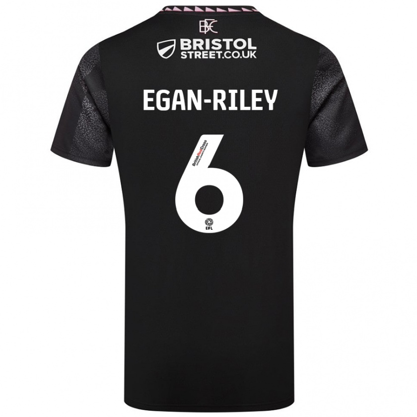 Kandiny Uomo Maglia Cj Egan-Riley #6 Nero Kit Gara Away 2024/25 Maglietta