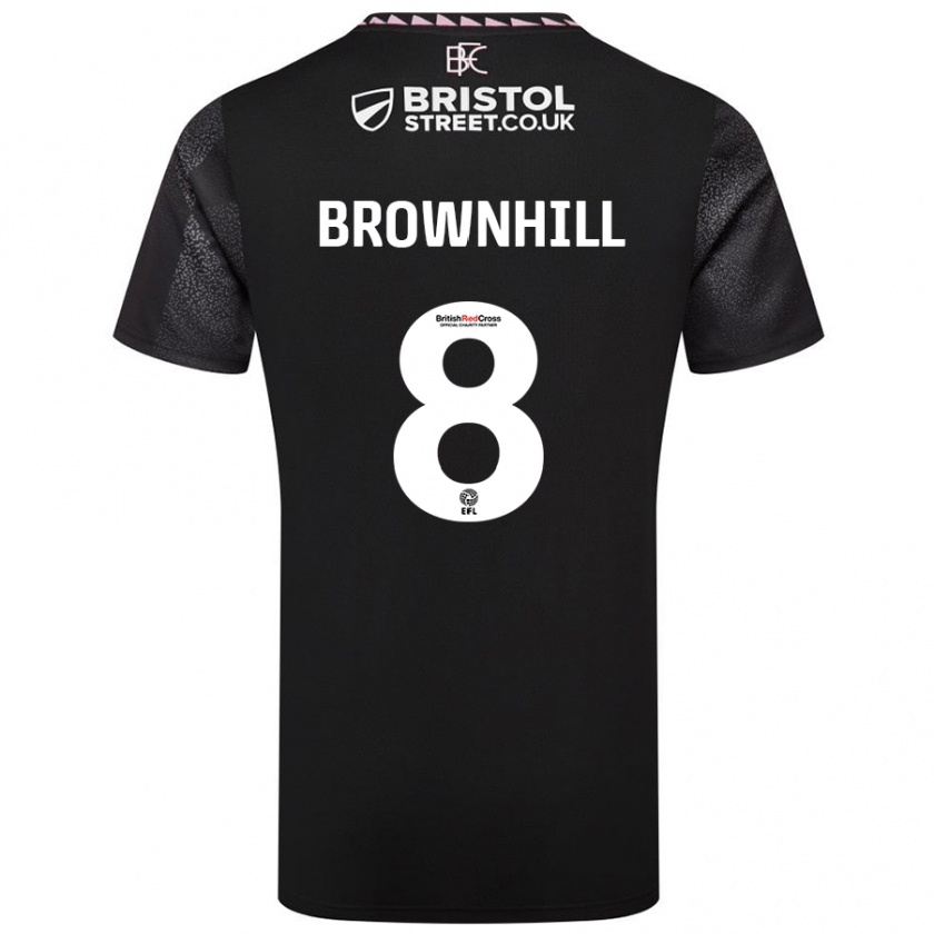 Kandiny Uomo Maglia Josh Brownhill #8 Nero Kit Gara Away 2024/25 Maglietta