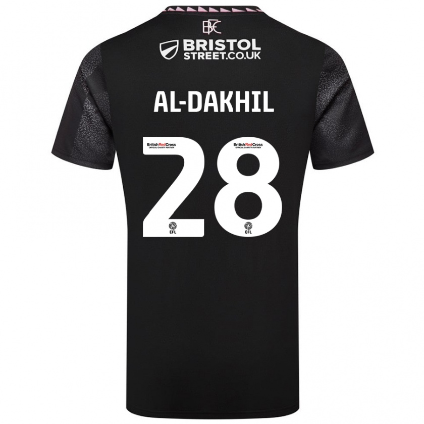 Kandiny Uomo Maglia Ameen Al-Dakhil #28 Nero Kit Gara Away 2024/25 Maglietta