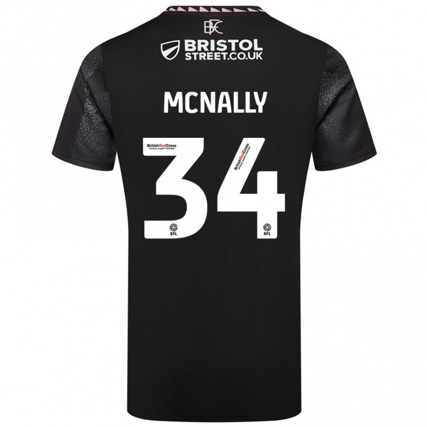 Kandiny Uomo Maglia Luke Mcnally #34 Nero Kit Gara Away 2024/25 Maglietta