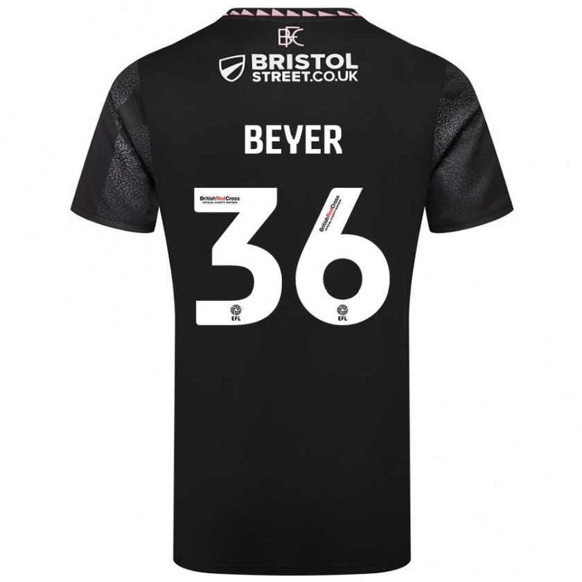 Kandiny Uomo Maglia Jordan Beyer #36 Nero Kit Gara Away 2024/25 Maglietta