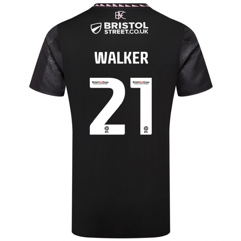 Kandiny Uomo Maglia Claudia Walker #21 Nero Kit Gara Away 2024/25 Maglietta