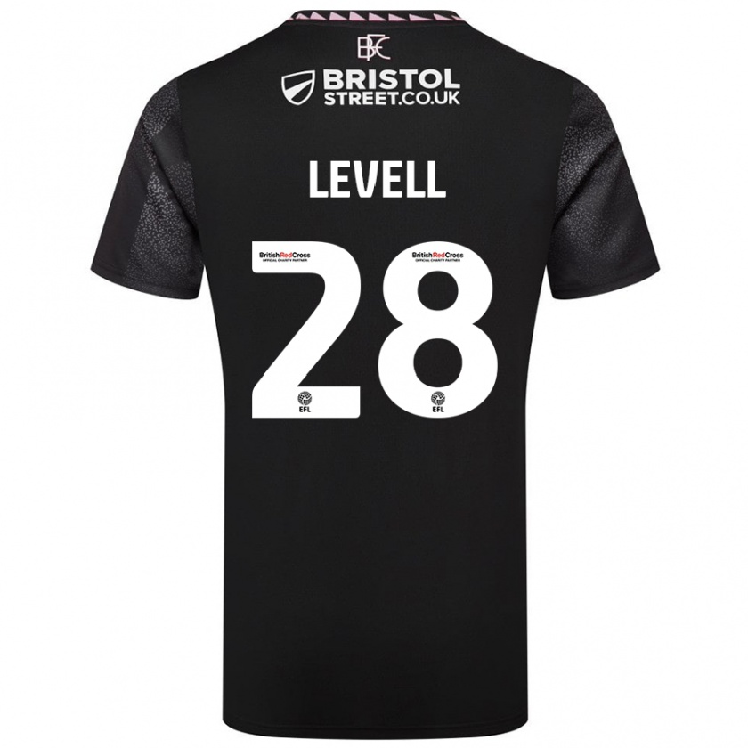 Kandiny Hombre Camiseta Kirstie Levell #28 Negro 2ª Equipación 2024/25 La Camisa México