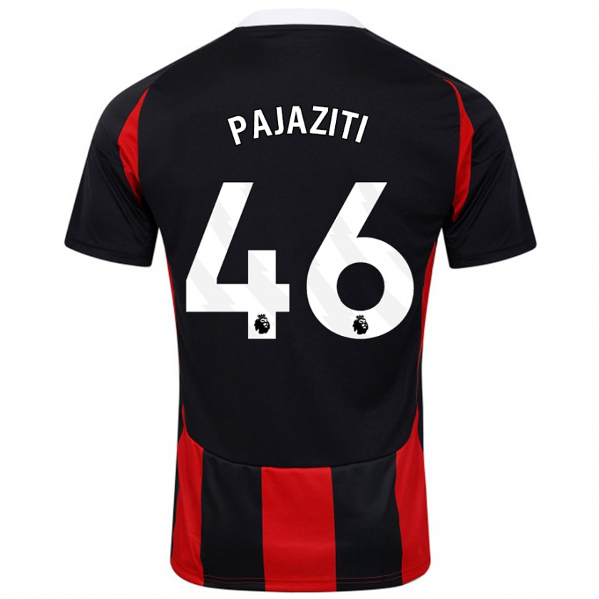 Kandiny Herren Adrion Pajaziti #46 Schwarz Rot Auswärtstrikot Trikot 2024/25 T-Shirt Österreich