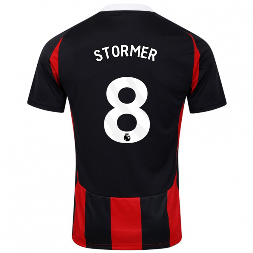 Kandiny Hombre Camiseta Becky Stormer #8 Negro Rojo 2ª Equipación 2024/25 La Camisa