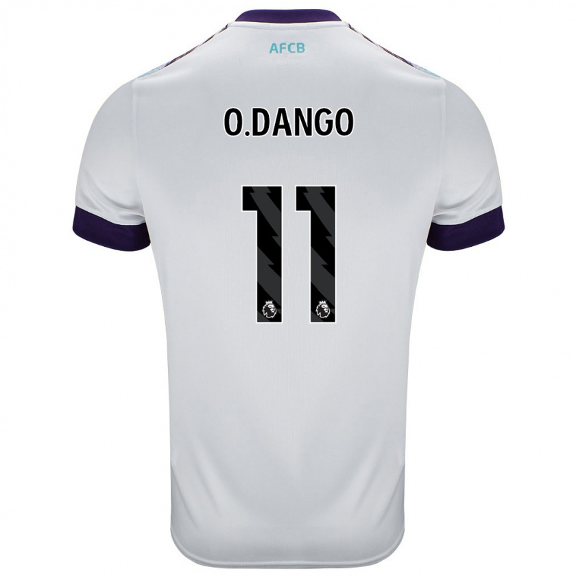 Kandiny Hombre Camiseta Dango Ouattara #11 Blanco Verde Púrpura 2ª Equipación 2024/25 La Camisa México