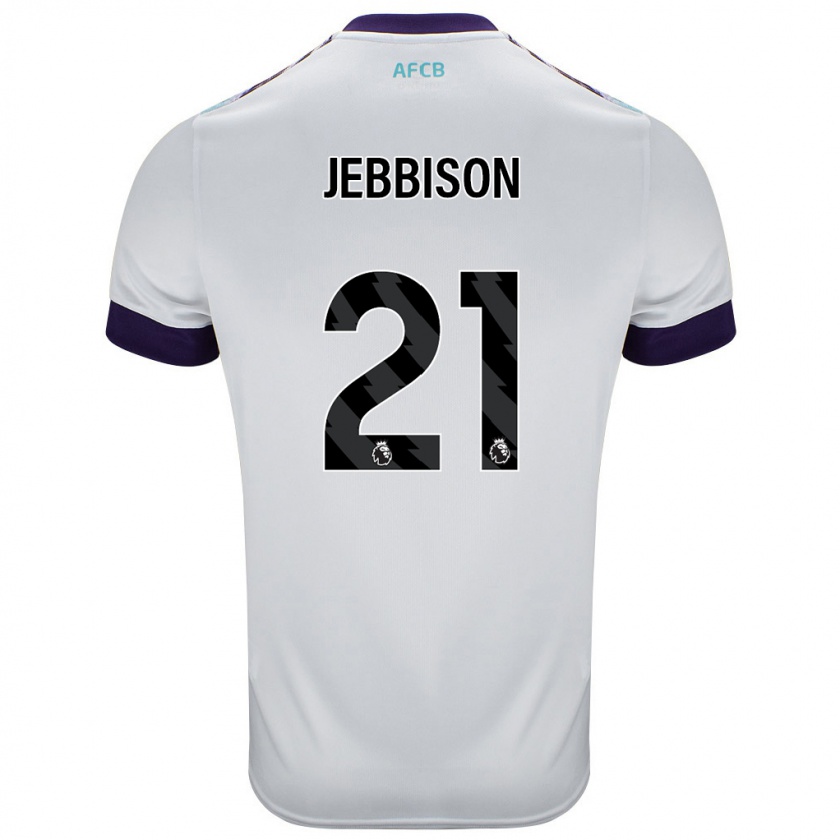 Kandiny Uomo Maglia Daniel Jebbison #21 Bianco Verde Viola Kit Gara Away 2024/25 Maglietta