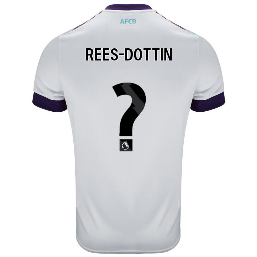 Kandiny Uomo Maglia Remy Rees-Dottin #0 Bianco Verde Viola Kit Gara Away 2024/25 Maglietta