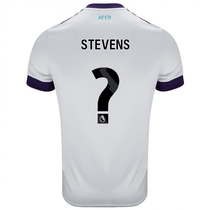 Kandiny Hombre Camiseta Charlie Stevens #0 Blanco Verde Púrpura 2ª Equipación 2024/25 La Camisa