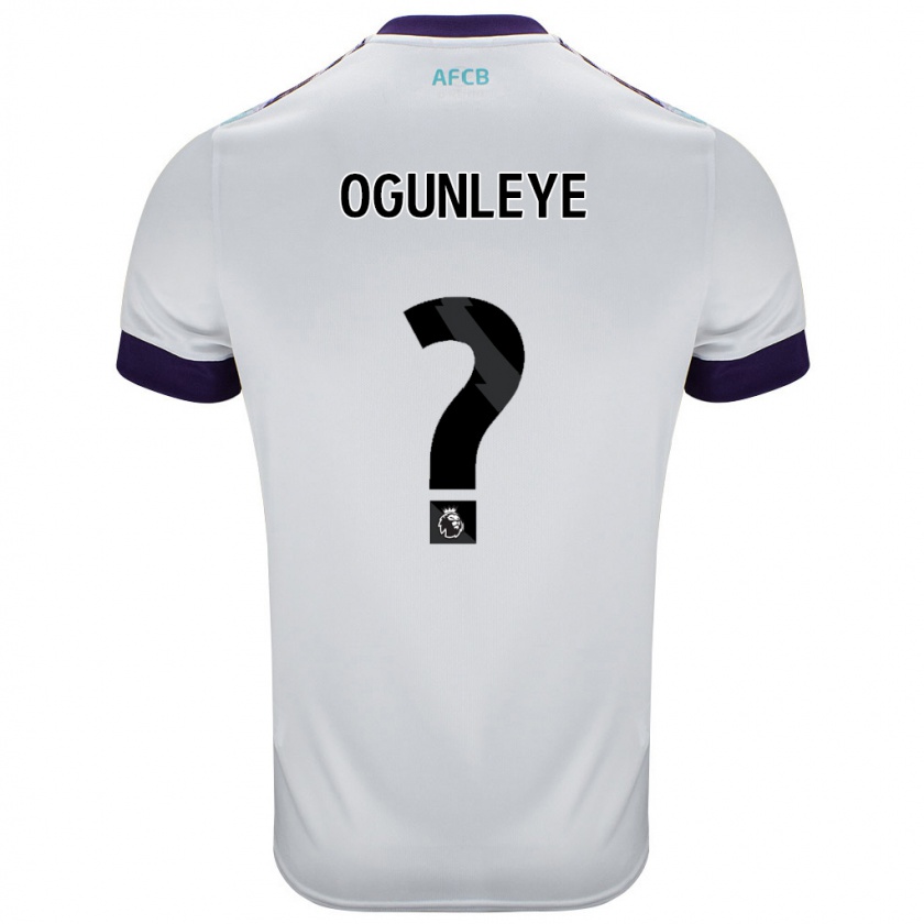 Kandiny Uomo Maglia Malachi Ogunleye #0 Bianco Verde Viola Kit Gara Away 2024/25 Maglietta