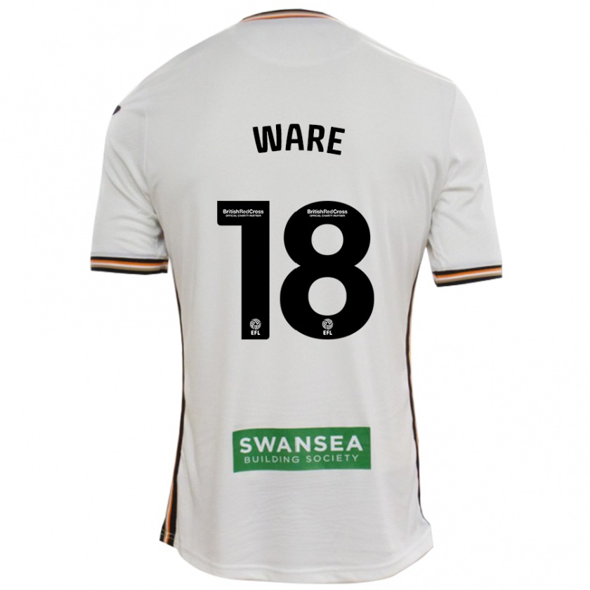 Kandiny Dames Phoebe Ware #18 Wit Thuisshirt Thuistenue 2024/25 T-Shirt