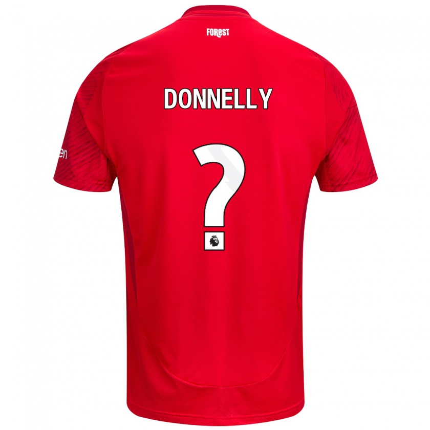 Kandiny Mujer Camiseta Aaron Donnelly #0 Rojo Blanco 1ª Equipación 2024/25 La Camisa