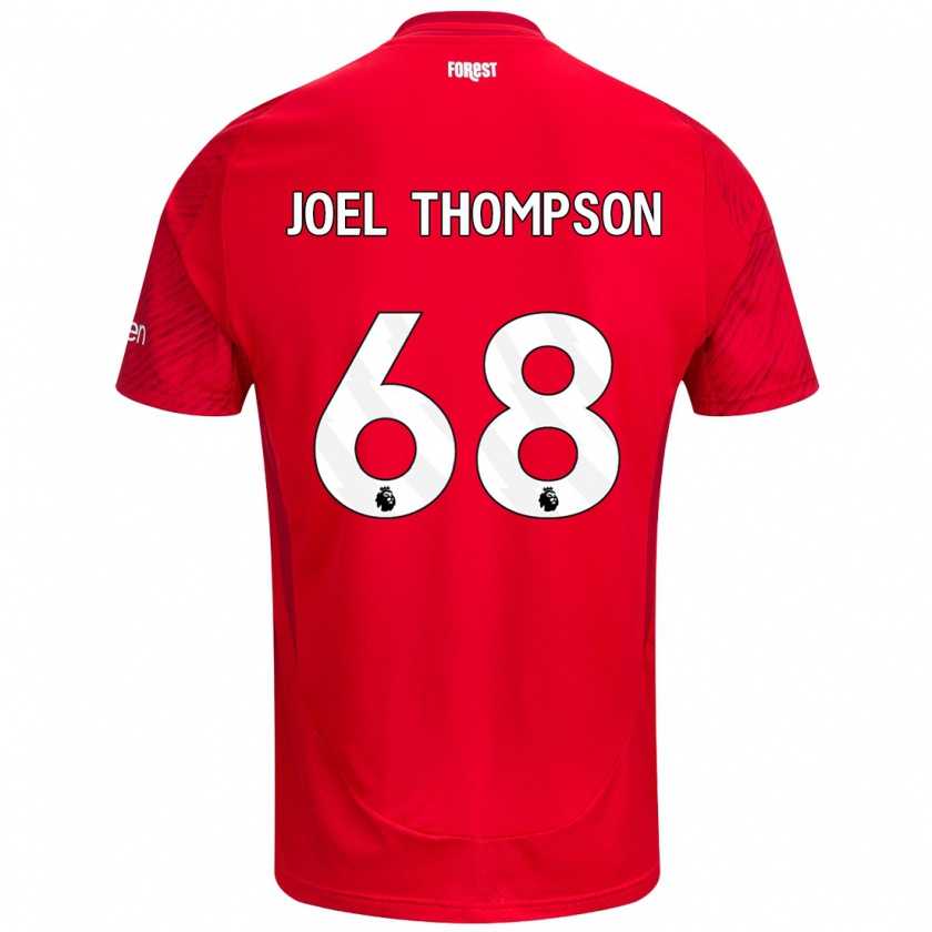 Kandiny Donna Maglia Joel Thompson #68 Rosso Bianco Kit Gara Home 2024/25 Maglietta