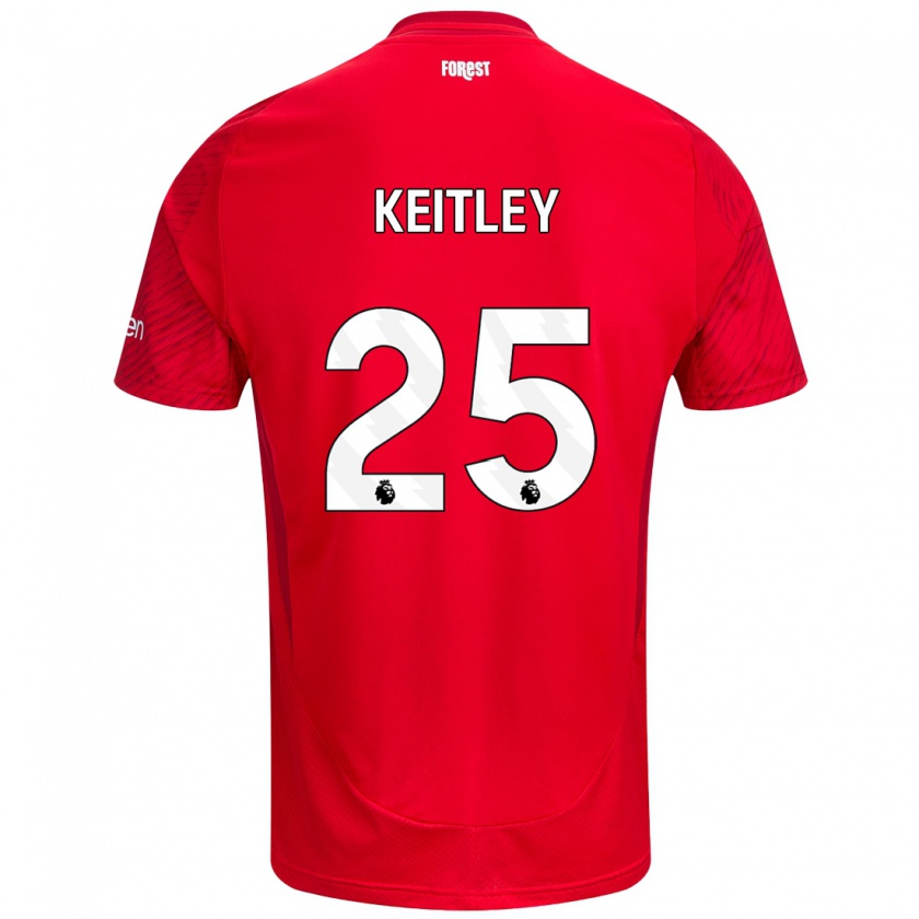 Kandiny Dames Alice Keitley #25 Rood Wit Thuisshirt Thuistenue 2024/25 T-Shirt België