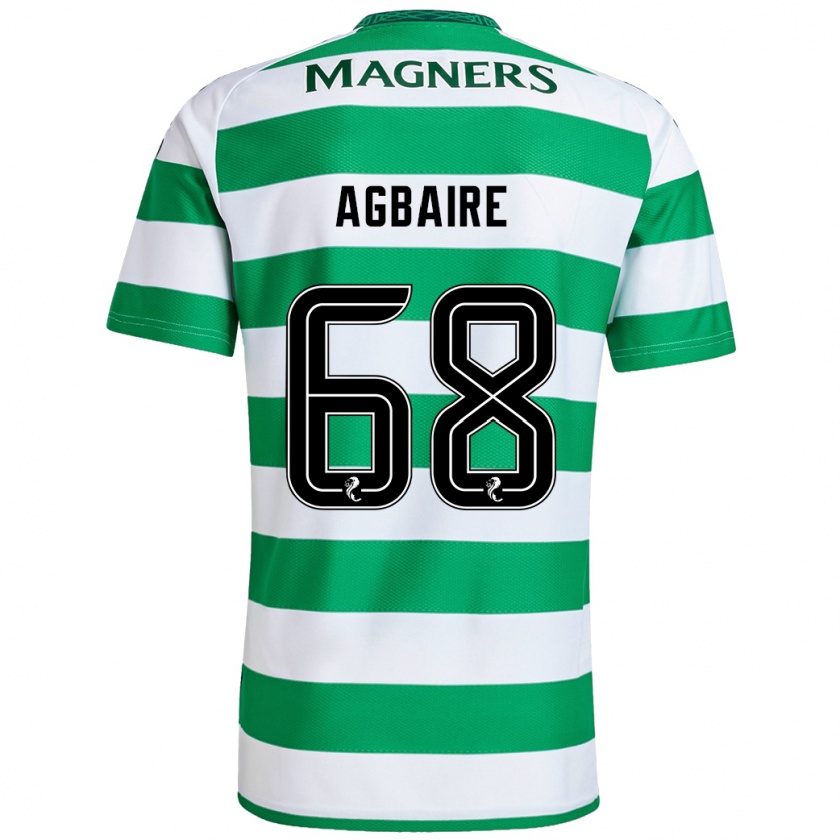 Kandiny Donna Maglia Lenny Agbaire #68 Verde Bianco Kit Gara Home 2024/25 Maglietta