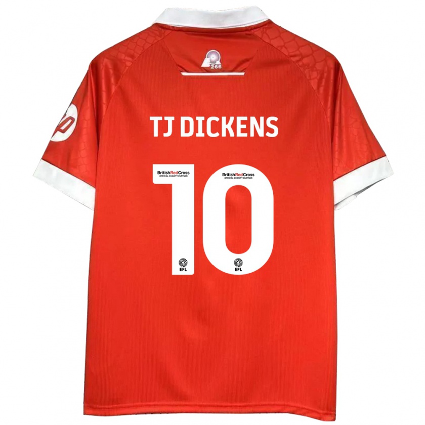 Kandiny Dames Tonicha Tj Dickens #10 Rood Wit Thuisshirt Thuistenue 2024/25 T-Shirt