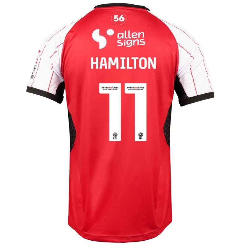 Kandiny Kvinnor Ethan Hamilton #11 Vit Hemmatröja Matchtröjor 2024/25 Tröjor T-Tröja