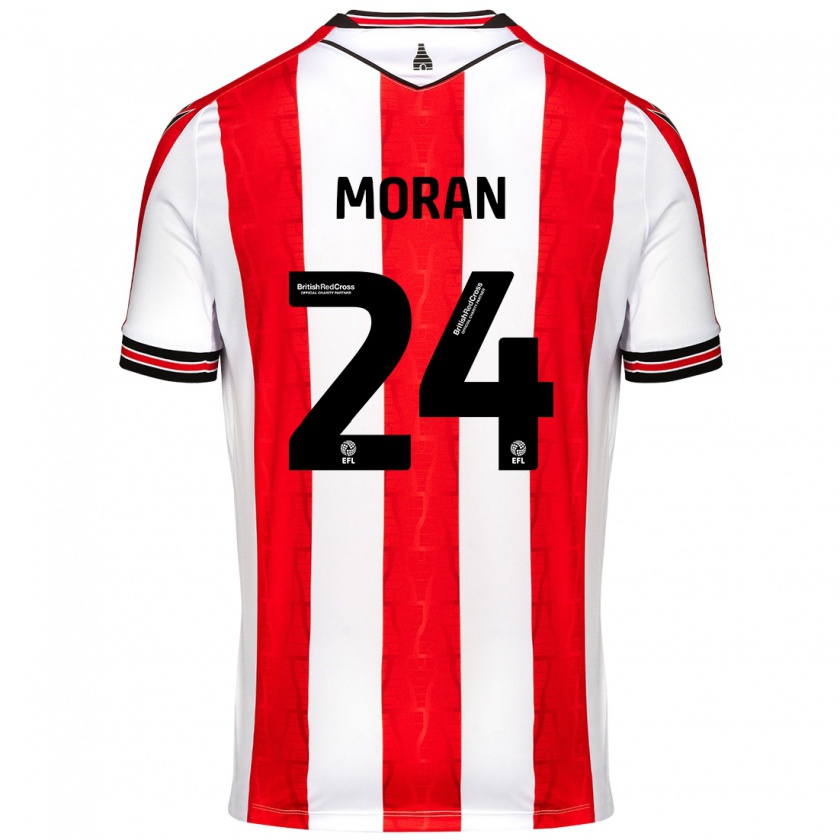 Kandiny Dames Andrew Moran #24 Rood Wit Thuisshirt Thuistenue 2024/25 T-Shirt