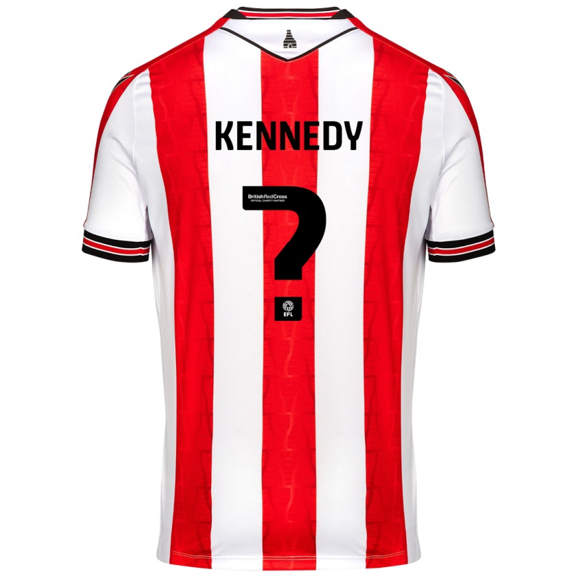 Kandiny Dames Dan Kennedy #0 Rood Wit Thuisshirt Thuistenue 2024/25 T-Shirt