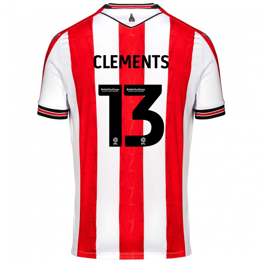 Kandiny Dames Daisy Clements #13 Rood Wit Thuisshirt Thuistenue 2024/25 T-Shirt