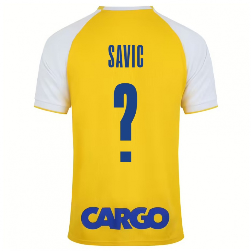 Kandiny Donna Maglia Rom Savic #0 Giallo Bianco Kit Gara Home 2024/25 Maglietta