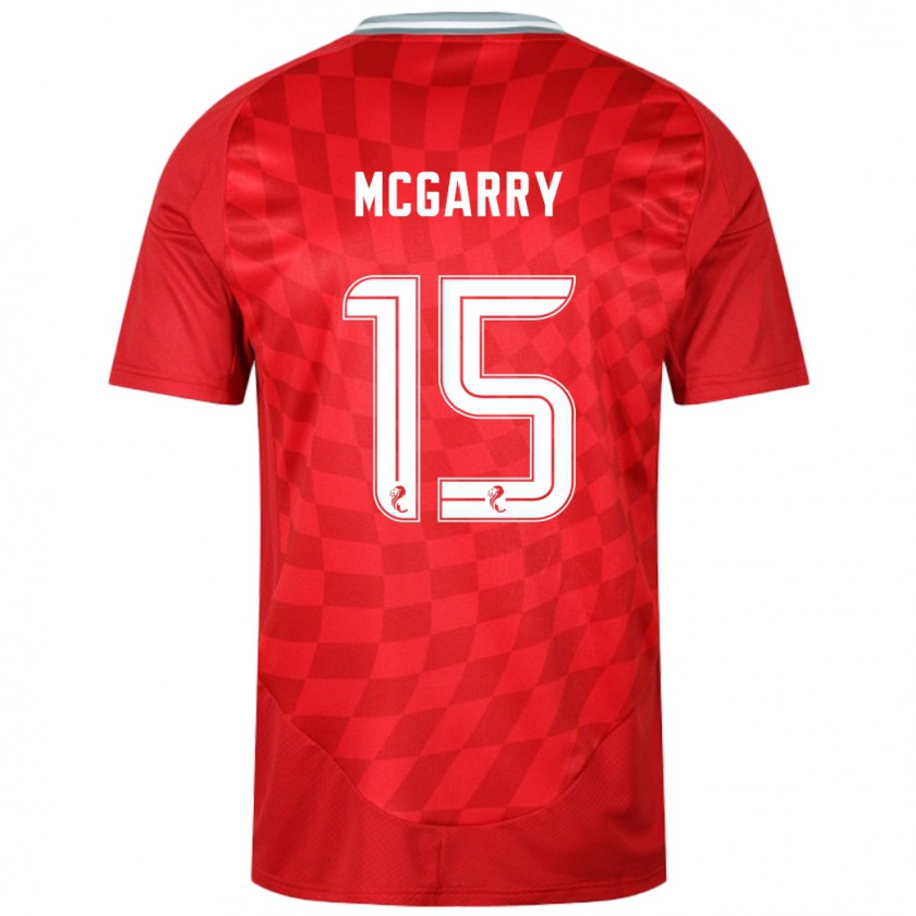 Kandiny Dames James Mcgarry #15 Rood Thuisshirt Thuistenue 2024/25 T-Shirt