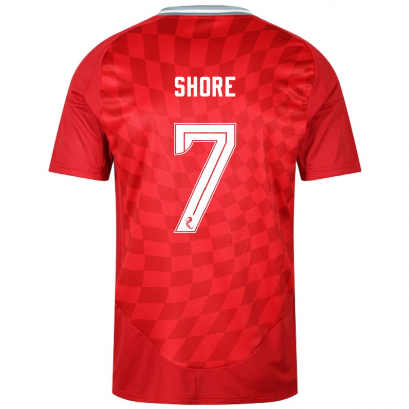 Kandiny Dames Eilidh Shore #7 Rood Thuisshirt Thuistenue 2024/25 T-Shirt