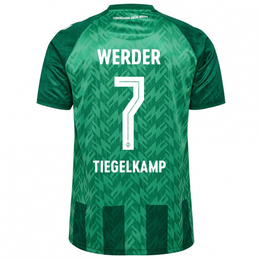 Kandiny Donna Maglia Maximilian Tiegelkamp #7 Verde Kit Gara Home 2024/25 Maglietta