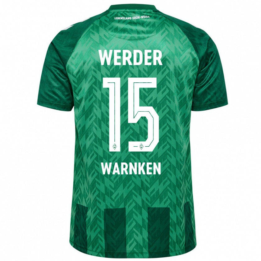 Kandiny Dames Jannes Warnken #15 Groen Thuisshirt Thuistenue 2024/25 T-Shirt