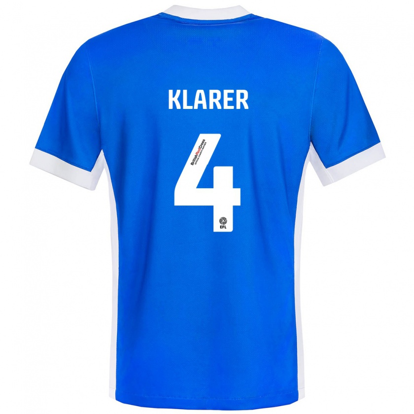 Kandiny Dames Christoph Klarer #4 Blauw Wit Thuisshirt Thuistenue 2024/25 T-Shirt