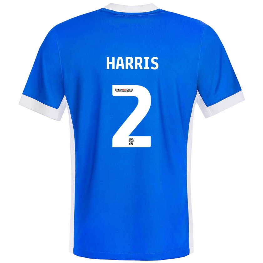 Kandiny Dames Martha Harris #2 Blauw Wit Thuisshirt Thuistenue 2024/25 T-Shirt