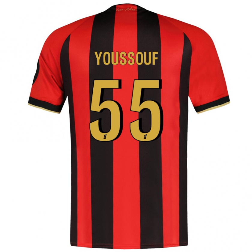 Kandiny Donna Maglia Youssouf Ndayishimiye #55 Rosso Nero Kit Gara Home 2024/25 Maglietta