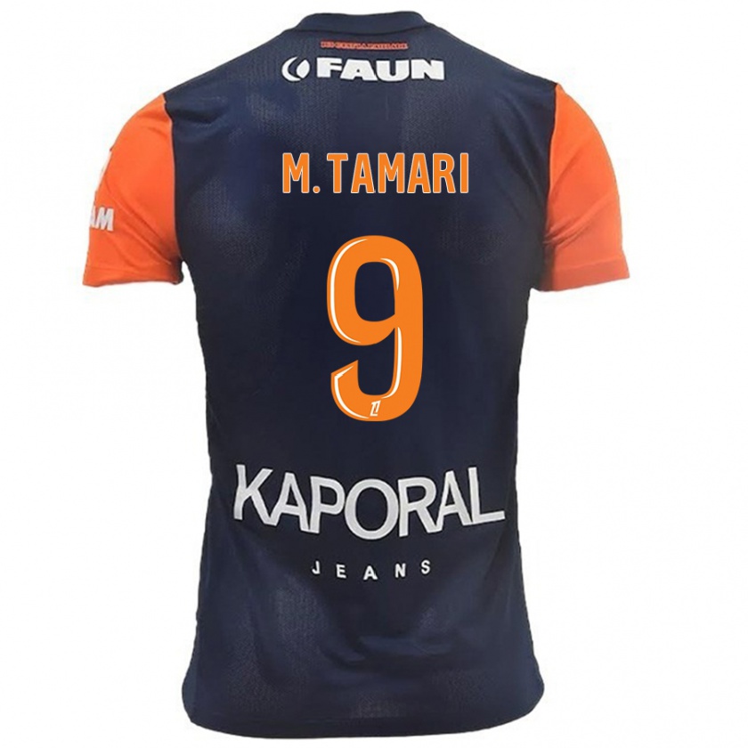 Kandiny Dames Mousa Tamari #9 Marineblauw Oranje Thuisshirt Thuistenue 2024/25 T-Shirt