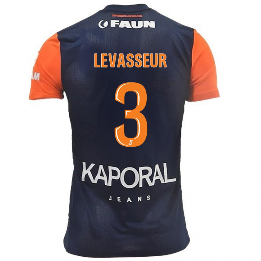 Kandiny Dames Marie Levasseur #3 Marineblauw Oranje Thuisshirt Thuistenue 2024/25 T-Shirt