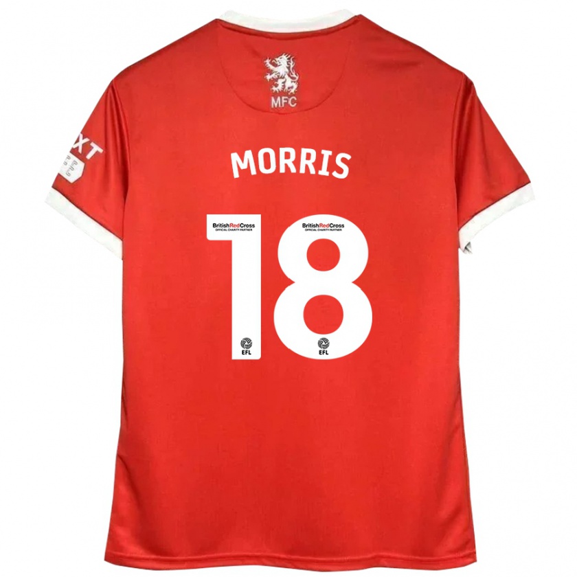 Kandiny Dames Aidan Morris #18 Rood Wit Thuisshirt Thuistenue 2024/25 T-Shirt