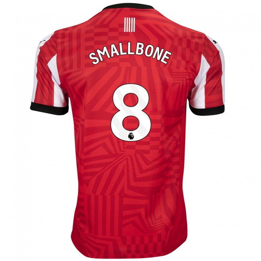 Kandiny Donna Maglia Will Smallbone #8 Rosso Bianco Kit Gara Home 2024/25 Maglietta