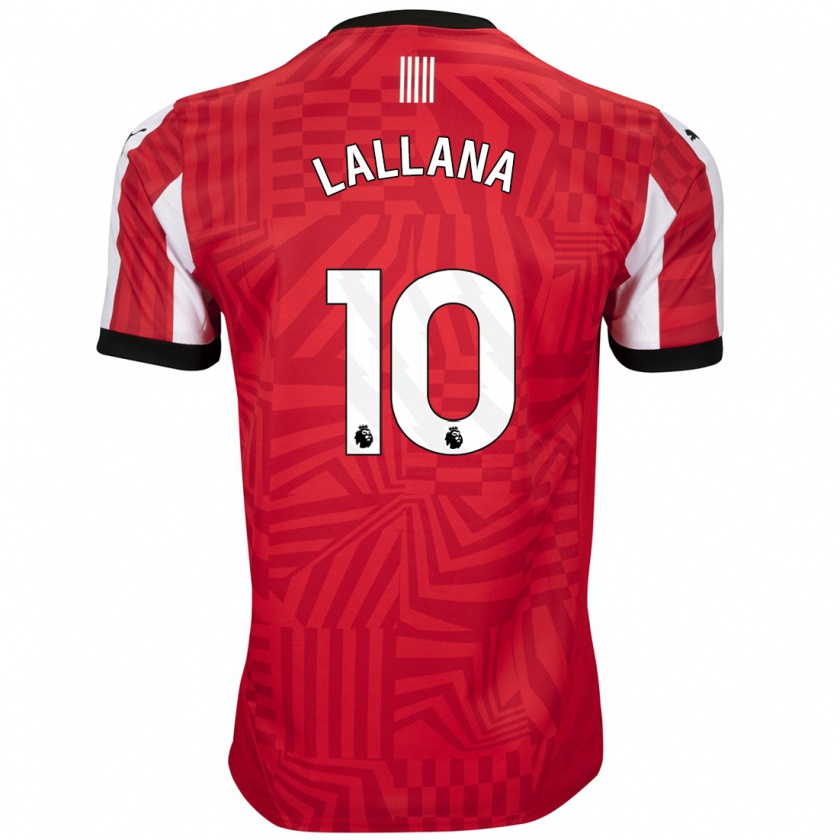 Kandiny Donna Maglia Adam Lallana #10 Rosso Bianco Kit Gara Home 2024/25 Maglietta