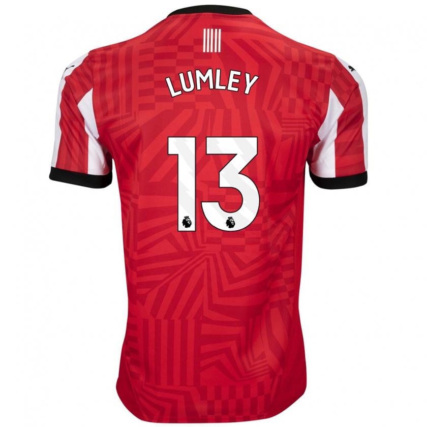 Kandiny Dames Joe Lumley #13 Rood Wit Thuisshirt Thuistenue 2024/25 T-Shirt België