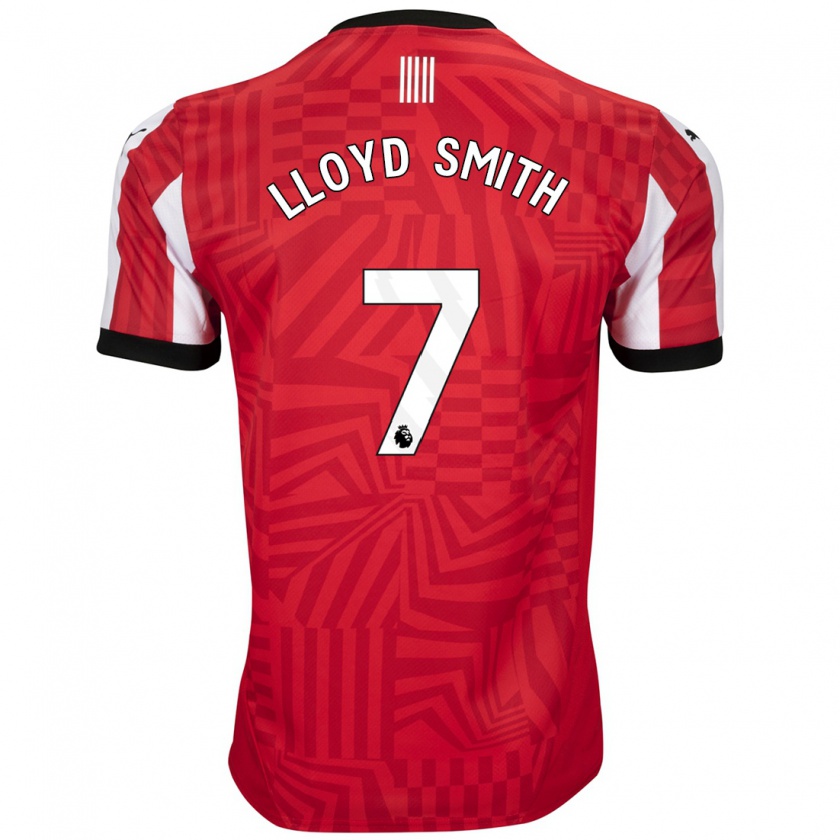 Kandiny Mujer Camiseta Lexi Lloyd-Smith #7 Rojo Blanco 1ª Equipación 2024/25 La Camisa