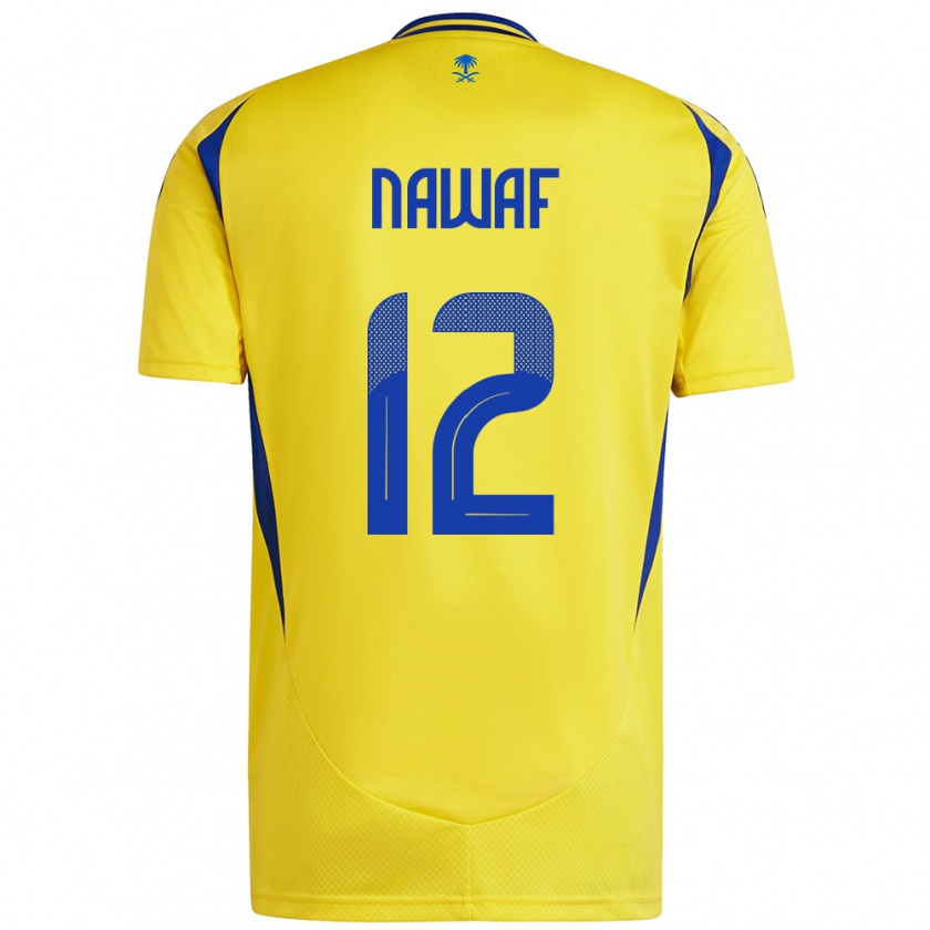 Kandiny Mujer Camiseta Nawaf Al-Boushal #12 Amarillo Azul 1ª Equipación 2024/25 La Camisa