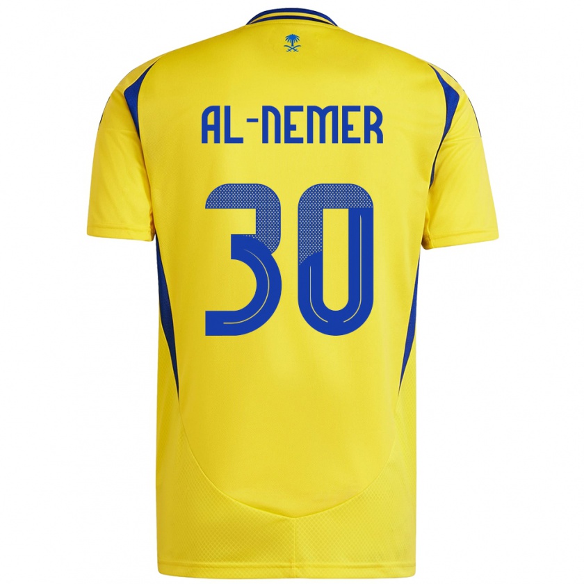 Kandiny Mujer Camiseta Meshari Al-Nemer #30 Amarillo Azul 1ª Equipación 2024/25 La Camisa