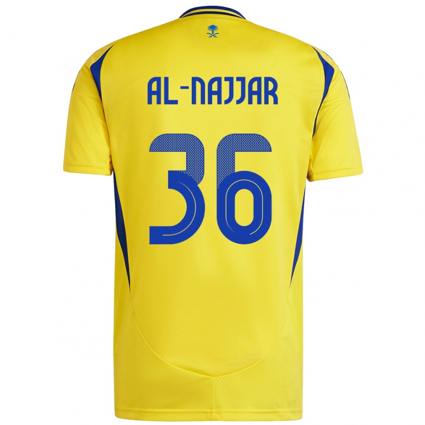 Kandiny Mujer Camiseta Raghed Al-Najjar #36 Amarillo Azul 1ª Equipación 2024/25 La Camisa