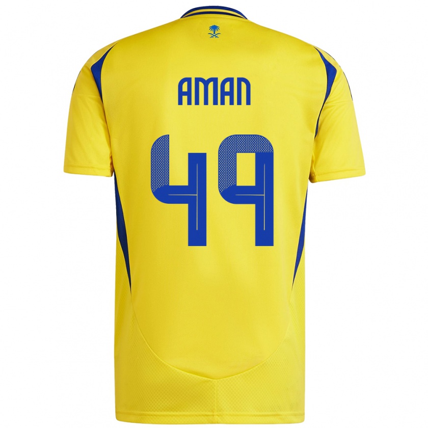 Kandiny Mujer Camiseta Awad Aman #49 Amarillo Azul 1ª Equipación 2024/25 La Camisa