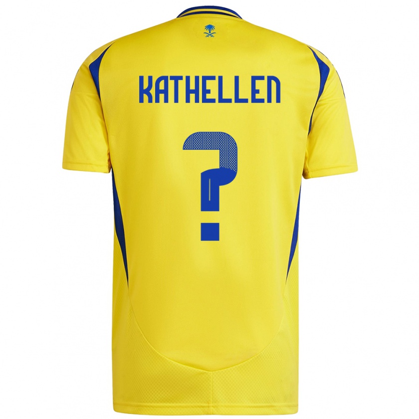 Kandiny Donna Maglia Kathellen #0 Giallo Blu Kit Gara Home 2024/25 Maglietta