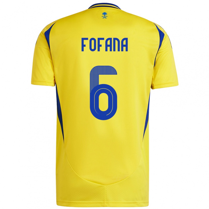 Kandiny Donna Maglia Seko Fofana #6 Giallo Blu Kit Gara Home 2024/25 Maglietta