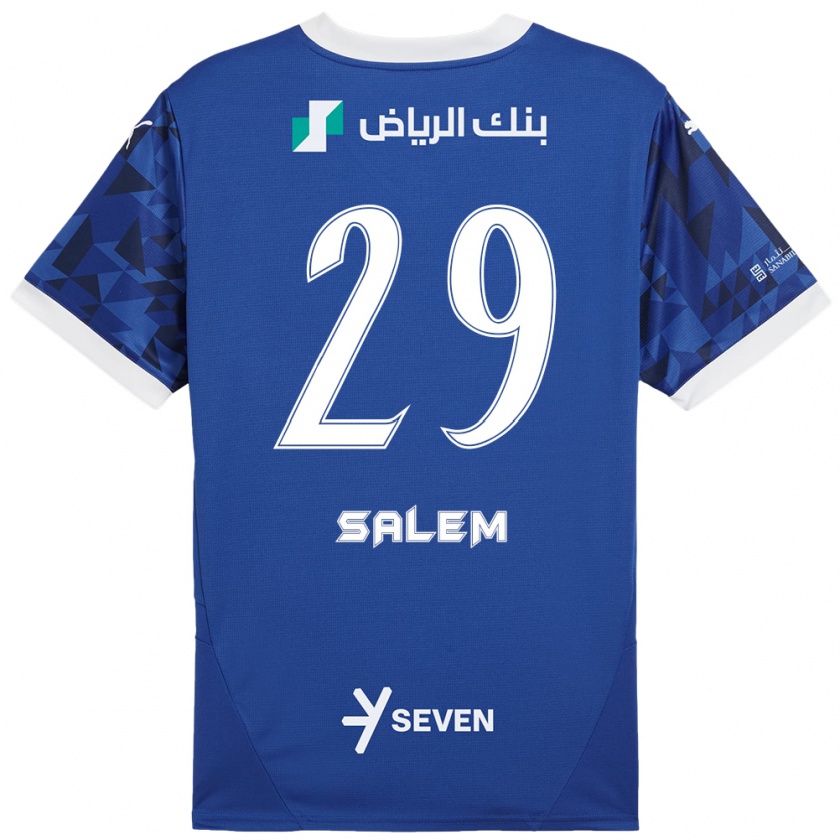 Kandiny Dames Salem Al-Dawsari #29 Donkerblauw Wit Thuisshirt Thuistenue 2024/25 T-Shirt