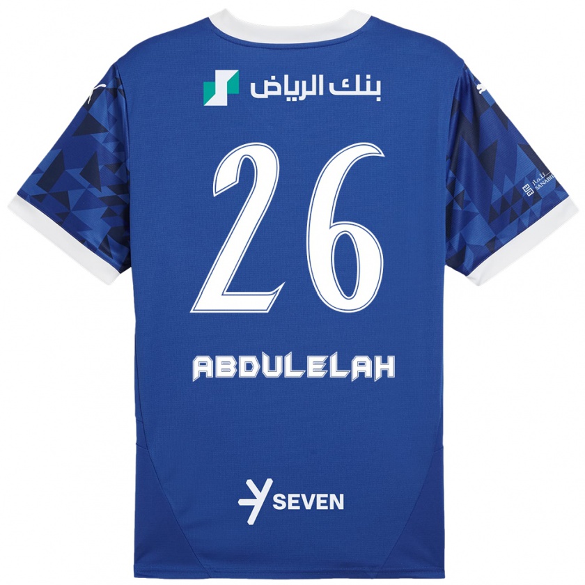 Kandiny Mujer Camiseta Abdulelah Al-Malki #26 Azul Oscuro Blanco 1ª Equipación 2024/25 La Camisa México