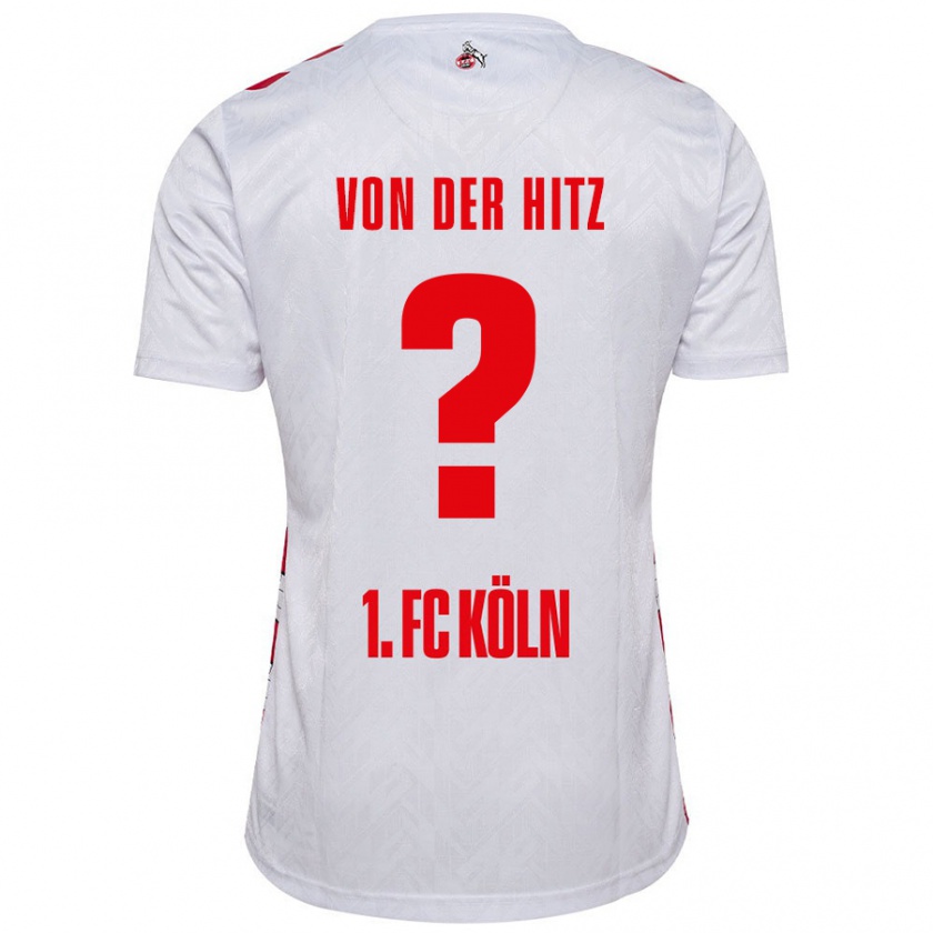 Kandiny Dames Justin Von Der Hitz #0 Wit Rood Thuisshirt Thuistenue 2024/25 T-Shirt België