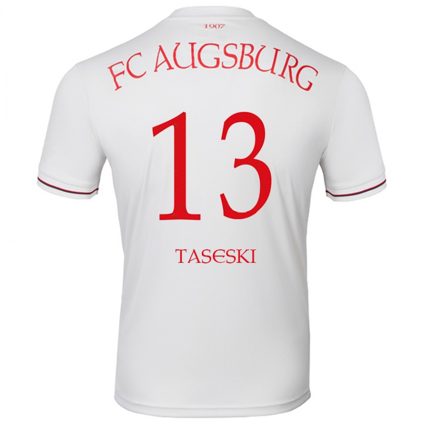 Kandiny Mujer Camiseta Kristijan Taseski #13 Blanco 1ª Equipación 2024/25 La Camisa