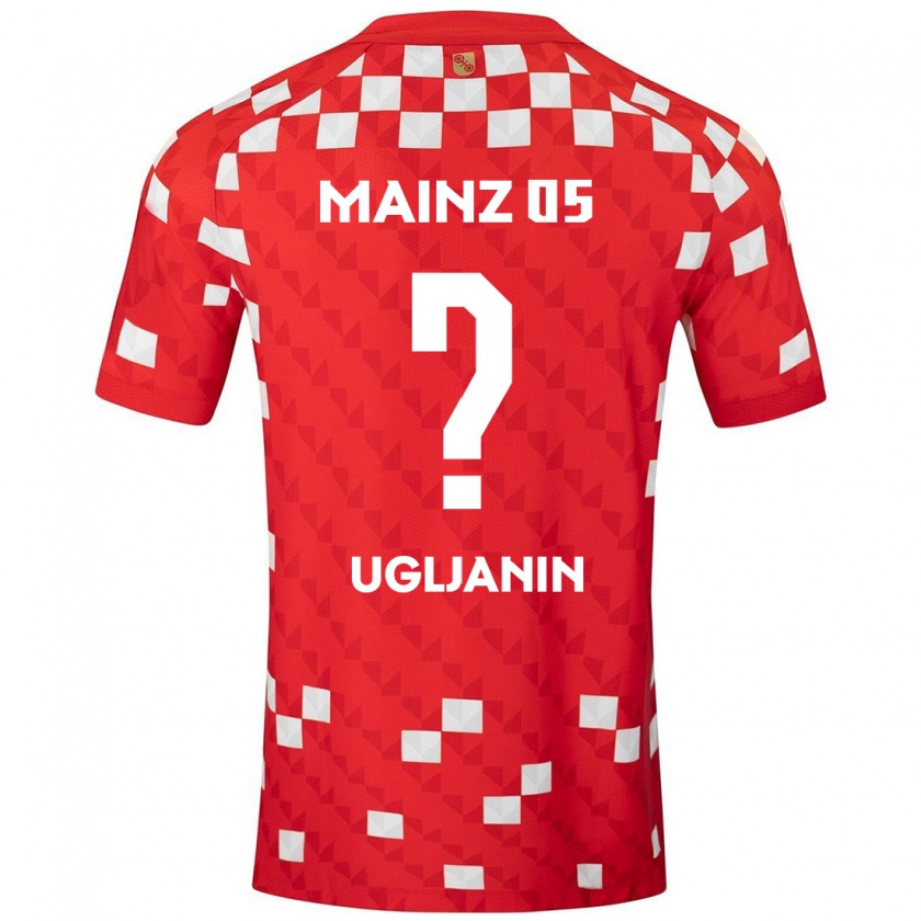 Kandiny Donna Maglia Jusuf Ugljanin #0 Bianco Rosso Kit Gara Home 2024/25 Maglietta